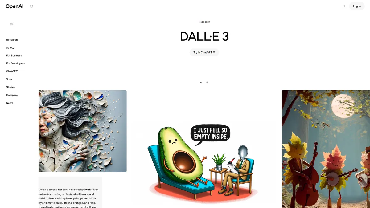 DALL-E 3 kuvakaappaus