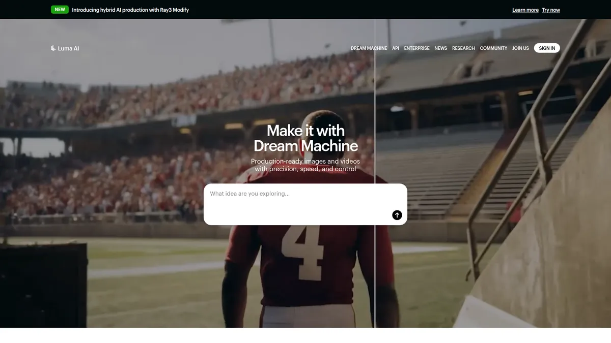 Luma AI kuvakaappaus